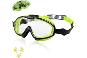 ProChosen Kids Swimming Goggles, Swimming Goggles for Kids Children Teens Age 3-15 Waterproof Anti-Fog UV Protection No Leaking, Boys Girls Swimming Goggles Kids 6-14 with Nose Clip
