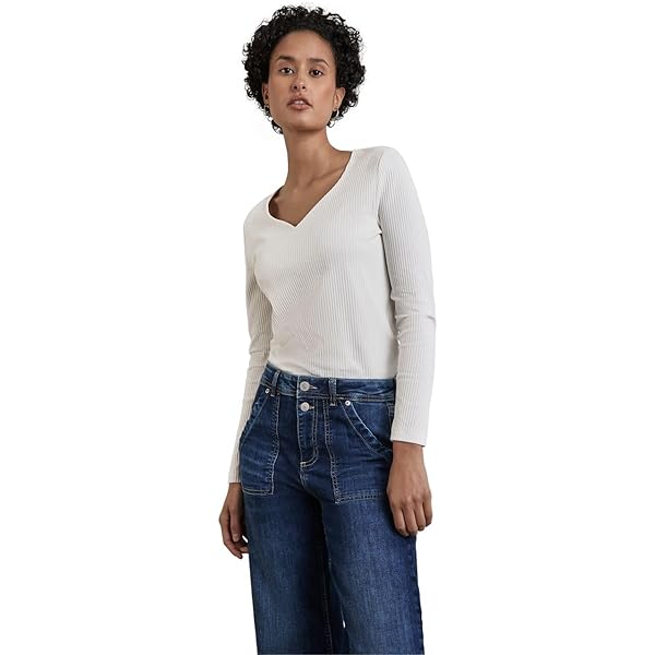 T-shirt con logo lato cuore Guess Jeans donna W4YI02