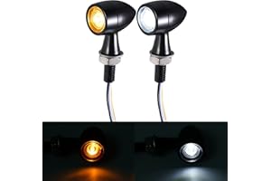 LOKLISUM 2PCS Led Moto Indicatori di direzione Mini Super Bright Frecce Led Moto Omologate Universali compatibili per Scooter Quad Cruiser Off Road Cafe Racer z750 shadow 750