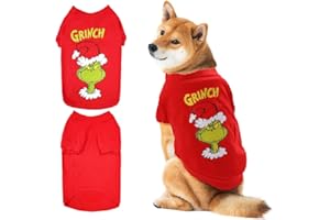 DaceStar Maglione Cane Natale, Vestito Cane Grinch Natale, Grinch Maglioncino Cane, Vestito Gatto Natale, Cappottino Cane Grinch per Animali Domestici, Maglione Cane di Taglia Medio Piccola XXL