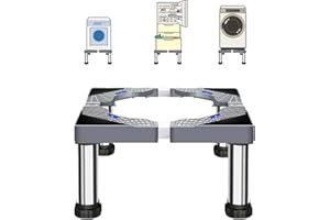 SSEHCWAN Waschmaschinen Untergestell Waschmaschinenständer Waschmaschinensockel Podest für Kühlschrank, Trockner und Gefrierschrank Bärenlast 150kg, Verstellbare Breite Höhe(40-60cm,19-22cm)