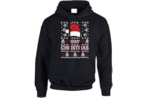 GIFT HUB Merry Christmas Santa Hat Tree Mens Kids Hoodie Jumper Xmas Santa Hat Pullover Hood Present Adults Unisex Santa Celebration Gift