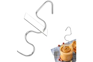 POPOYU Mieszadło i skrobak do masła orzechowego, mieszadło do masła orzechowego ze stali nierdzewnej, mieszadło do masła orzechowego, mieszadło ręczne do narzędzi kuchennych, różnych maseł orzechowych,