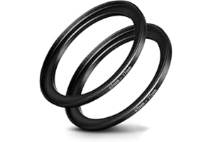 Fanzr Lot de 2 bagues d'adaptation pour filtre d'objectif d'appareil photo 67 mm vers filtre 77 mm Aluminium de qualité supérieure