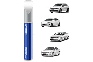 EVOOOR (LC9A/0Q) Bianco Puro Ritocco vernice per Volkswagen/VW, riparazione graffi auto, soluzione rapida e facile per la riparazione.