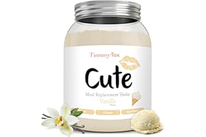 ‎CUTE NUTRITION CUTE NUTRITION Mahlzeitenersatz Shake - 500g - Diät Shake Vanille inkl. Trainingsplan - Protein Shake Low Carb - Eiweißpulver GVO-frei von Tummy Tox
