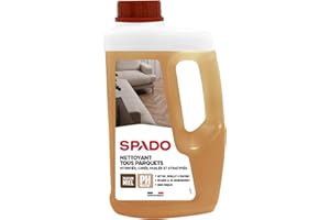 SPADO - Nettoyant tous parquets - Nettoie, embellit et parfume - Formule retarde le ré encrassement - Non glissant - cire d'abeille & miel - 97% ingrédients naturel - 1L - Fabriqué en France