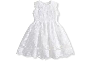 TTYAOVO Robe de mariée en dentelle brodée pour fille