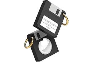 ‎ELAGO elago Etui na dyskietkę w stylu retro kompatybilne z Apple AirTag, brelok chroniący przed upadkiem, karabińczyk, breloczek do kluczy (psy, klucze, plecaki, torebki) urządzenie śledzące nie jest