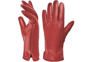 Harssidanzar Señoras de invierno cálido forro de piel de cordero Guantes Touchscreen Texting Cálido Guantes de conducción HL001EU