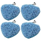 Spares2go Coral Chiffon de nettoyage en microfibre Coque Coussinets pour Aldi Easy Home 59322 1500 W pour nettoyeur vapeur Balai (lot de 4)