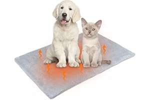‎KKLUNO Kkluno Selbstheizende Decke für Katzen & Hunde, Winter Haustiere Wärmematte, Heizdecke für Hunde Wärmedecke Geräuschlos Katzenkissen Waschbar Katzenbett Flauschig und Weich-60 * 45cm
