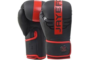 JAYEFO Boxing Gloves - Premium R-6 Boxing Gloves, Pro Training Sparring, Punching Bag, Kickboxing, Muay Thai, MMA, Men Women Adult, Heavy Punching Bag Mitts Focus Pads Workout, Ventilated Palm