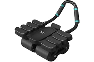 JUMBENA Automatische Rebound-Bauchrolle, Bauchroller Für Bauchmuskeltraining mit Stabilen 4 Räder und 8 Ellenbogenstütze