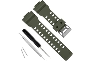 My Time OliBoPo Natural Resin Replacement Watch Band Strap for Casio Mens G-Shock GD120/GA-100/GA-110/GA-100C