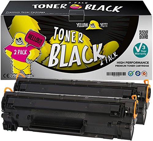 Yellow Yeti CE285A 85A (1600 páginas) 2X Tóner Compatible para HP Laserjet Pro P1102 P1102w P1100 M1130 M1210 M1212nf MFP M1213nf MFP M1217nfw MFP M1132 MFP M1134 MFP M1136 MFP [3 años de garantía]