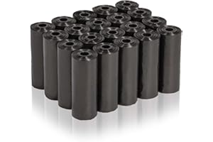 AITODOS TA AiTodos® 300 pièces Sac a Crottes Chien, Noir, Sacs Ramasse-Crottes pour Chiens, Sac Caca Chien - 31 x 23CM, Polyéthylène-Matériau, Portable, Sac a Crotte(20 Rouleaux, 15 par Rouleau)