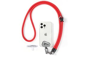 project-cb Handy Umhängeband 1,Handyband Pads 2,Universelles Verstellbares Handy Trageband,Umhängen,PUmhängen für den Hals,Handy Lanyard,Handy Anhänger(Rot)