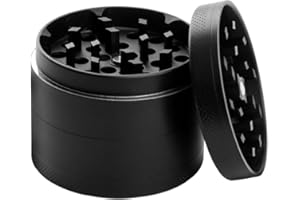 PPPANDA Herb Grinders, Grinder for Dry Herb Portable Zinc Alloy Metal Grinder,Black,5x4cm/2x1.6inch