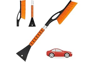 Showvigor Raschietto Ghiaccio Auto e Spazzola da Neve Auto, 68cm Staccabile Gratta Ghiaccio Auto, Schiuma Ergonomica, per per SUV e Camion