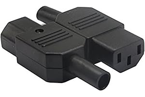 CERRXIAN Enchufe de alimentación macho AC110-250V 10A IEC320 C13, adaptador de conexión de enchufe (paquete de 2)