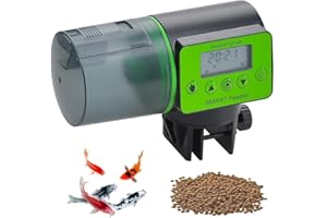 Podazz Futterautomat Aquarium, Fischfutterspender mit Timer Futterspender für Aquarien, 200ML Groß Kapazität Fischfutter Feeder für Aquarium Fischtank, Batteriebetrieben Einstellbare Portionsgrößen