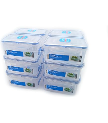 LocknLock 3er Set Frischhaltedosen HPL312 – Je 800 Ml, Mikrowellen- & Gefriersicher, Mit Clipverschluss