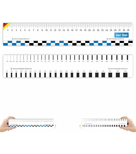 Evidence Ruler Printaable L Ruler Reversible L-Shaped Photo Evidence Rulers - Forensic Scales ...