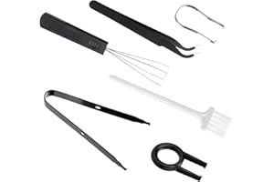 cobee Zestaw narzędzi do usuwania nasadek klawiszy, 6-częściowy zestaw do czyszczenia klawiszy, narzędzie do usuwania nasadek klawiszy, pęseta do klawiatury mechanicznej, DIY