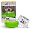 Adore WOW Powder puff set - Baby Care After-Bath Powder Puff with Portable Talcum Powder Holder Box (Green Zeze)