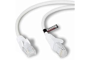 rhinocables CAT 6 High-Speed Gigabit Ethernet Cable - Patch Network Lead for LAN| Snagless UTP With LSZH Jacket | RJ45 Connector - Internet, Router, Modem, Smart TV, PC & More (2m, White, Pack of 1)