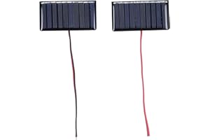 TOMOTATO 2 Pcs 68 x 36mm 0.3W 5V Solar Power Solar Energy Panels Electric Motor Kits for Mini Solar Cells DIY Electronic Assembly Solar Powered Toy Kit for Boys and Girls