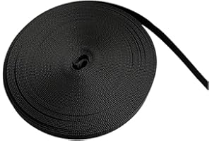 On1shelf Correa de nailon negro de polipropileno resistente de 10 mm de ancho, 10 m (10 mm)