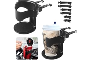 Coztie Auto Getränkehalter, 2 Stück, Schwarz, Universell, Lüftungsmontage, Becherhalter, Dosenhalter, Kühlung/Wärmung, Rutschfest, Praktisch, Kunststoff