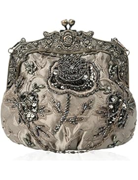 frauen antik floral perlen pailletten abendtasche dinner party hochzeit handtaschen. 18 x 16 cm