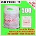 Produktbild 500 Plastiktüten Einkaufstüten Tragetaschen mit Henkel weiß mit rotem Aufdruck Thank You Tragetüten 45x34cm stabil