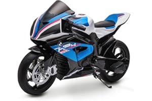 Playkin - BMW HP4 Blue Moto eléctrica 12V Recargable, para niños +3 años, Licencia Oficial