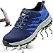Produktbild XIAO LONG Damen Herren Sicherheitsschuhe Arbeitsschuhe Atmungsaktiv Stahlkappe Schutzschuhe Traillaufschuhe für Sommer,Blau,44