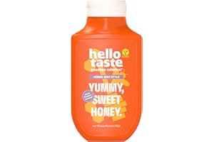 ‎HELLOTASTE hellotaste Honig-Senf Style 300ml - kalorienreduziert, ohne Zuckerzusatz & voller Geschmack | Für Gerichte, zum Grillen uvm. | Vegan, aspartamfrei, glutenfrei, sojafrei | 1 x 300ml