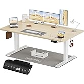 Homall Electric Standing Desk 160 x 80 cm Height Adjustable Desk with Memory Function and Anti-Collision System with Cable Ma