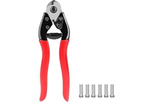 QKURT Coupe-câble de vélo, Outil de réparation de câble de Levier de Frein de vélo + 6 pièces Embouts de Capuchon de câble de Frein de vélo comme Cadeau pour câble et boîtier de vélo