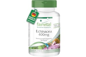 Fairvital | Echinacea 400mg VEGAN - Fortement dosé - 90 capsules - Echinacea purpurea