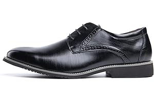 HITMARS Scarpe Derby Uomo Scarpe Stringate Formale Lavoro Eleganti Oxford Cerimonia Francesine Casual Classiche Comode Basse Sposa Blu Oro Grigio Rosso Nero Marrone Cachi 37-48