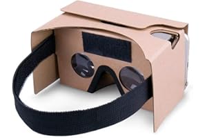 TIENDA VIRTUAL Google Cardboard, 3D VR Headsets DIY Virtual Reality box Glasses with Clear Optical Lens and Comfortable Head Strap for All 4-6 Inch Smartphones (VR2.0 Yellow, 1Pack)