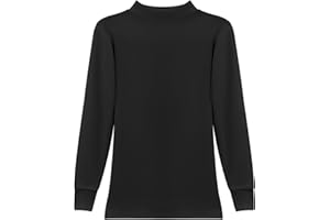 POWER FLOWER Maglia Termica Ragazza Manica Lunga – Base Layer in Pile con Collo Alto per Il Freddo