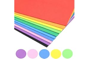 Uhat Pack 10 A4 Foam Craft Sheets EVA Sponge Paper 2mm for Children DIY Crafts Decorations (Assorted Colours)