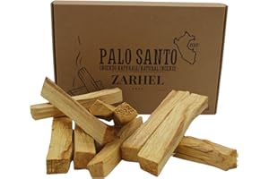 ZARHEL 8893 Palo Santo Purificazione, 10 Legnetti XL di Incenso Naturale, Bastoncini Incenso per Meditazione, 100% ecosostenibile dal Perù (10)