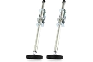 IVHOMESHOP Accesorios estabilizadores universales para escaleras, par de niveladores de escalera con patas de goma antideslizantes grabadas, poste de acero antideslizante, estabilizador de escalera de extensión,