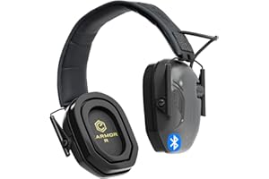 Earmor M300T, protezione dell'udito elettronica con Bluetooth, protezione dell'udito, protezione per le orecchie, attenuazione del rumore per caccia, tiro, SNR 29 dB, regolazione dinamica del rumore