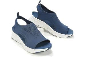 EDANEL Sommer waschbare Slingback Orthopädische Slide Sport Sandalen, Orthopädische Slide Sport Sandalen, Super Bequeme Sport Strick Sandalen, Mesh Weiche Sohle Casual Damenschuhe